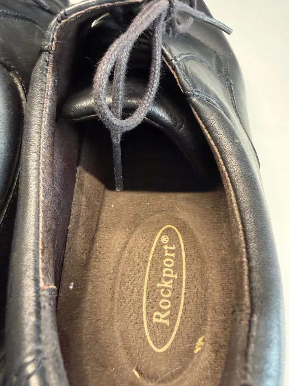 Rockport Mens Black Leather Oxford Dress Shoes Size 9M